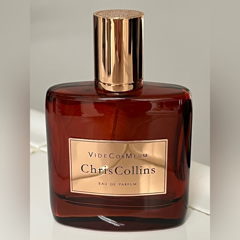 Chris Collins VideCorMeum EMPTY Eau de Parfum Dark Orange Perfume Bottle 1.7 oz